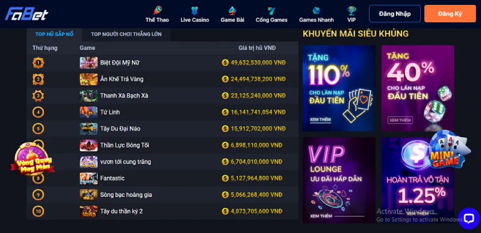 Sự kiện VIP độc quyền của f7899top